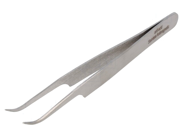 Pincet; 120mm; Bladen: gebogen; De vorm van de punt: scherp Pincet; 120mm; Bladen: gebogen; De vorm van de punt: scherp
